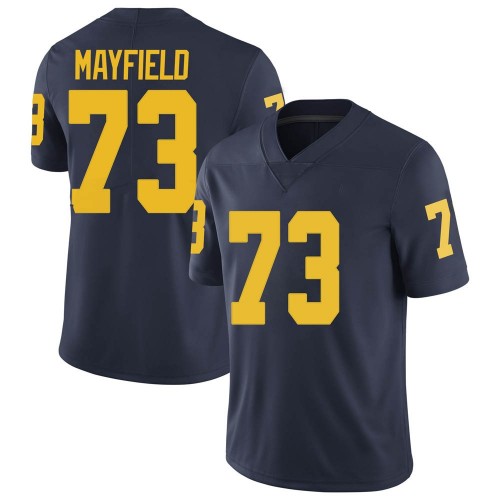 Jalen Mayfield Michigan Wolverines Men's NCAA #73 Navy Limited Brand Jordan College Stitched Football Jersey ILP6254RQ